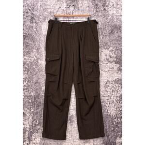 I Love Ugly Pants Large x 28 Mens Winston Militia Cargo Loose Tailored Fit Green